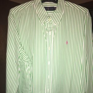 Polo button down shirt long sleeve